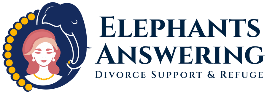 Elephants Answering, PBC logo — Divorce Support and Refuge